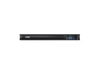 APC Smart-UPS 1500 LCD - UPS (kan monteres i rack) - AC 230 V - 1000 watt - 1500 VA - RS-232, USB - utgangskontakter: 6 - 1U - svart - for P/N: AR4018SPX432, AR4024SP, AR4024SPX429, AR4024SPX431, AR4024SPX432, NBWL0356A SMT1500RMI1U