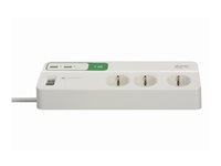 APC SurgeArrest Essential - Overspenningsavleder - AC 230 V - 2300 watt - utgangskontakter: 6 - 2 m kabel - Tyskland - hvit PM6U-GR