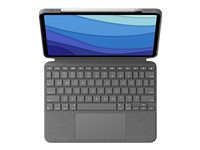 Logitech Combo Touch - Tastatur og folioveske - med styrepute - bakgrunnsbelyst - Apple Smart connector - QWERTY - Spansk - Oxford-grå - for Apple 11-inch iPad Pro (1. generasjon, 2. generasjon, 3. generasjon) 920-010145