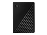 WD My Passport WDBPKJ0040BBK - Harddisk - kryptert - 4 TB - ekstern (bærbar) - USB 3.2 Gen 1 - 256-bit AES - svart WDBPKJ0040BBK-WESN