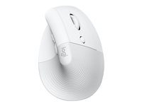 Logitech Lift for Mac - Vertikal mus - ergonomisk - optisk - 6 knapper - trådløs - Bluetooth - Logitech Logi Bolt USB-mottaker - elfenbenshvit - for Apple MacBook 910-006477