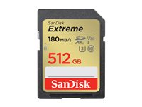 SanDisk Extreme - Flashminnekort - 512 GB - Video Class V30 / UHS-I U3 / Class10 - SDXC UHS-I SDSDXVV-512G-GNCIN