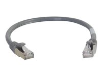 C2G Cat6a Booted Shielded (STP) Network Patch Cable - Koblingskabel - RJ-45 (hann) til RJ-45 (hann) - 7 m - STP - CAT 6a - formstøpt, uten hindringer, flertrådet - grå 89906