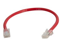 C2G Cat5e Non-Booted Unshielded (UTP) Network Patch Cable - Koblingskabel - RJ-45 (hann) til RJ-45 (hann) - 1 m - UTP - CAT 5e - flertrådet, uniboot - rød 83081