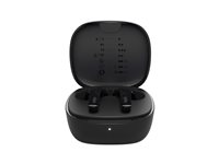 Belkin SoundForm Motion - True wireless-hodetelefoner med mikrofon - i øret - Bluetooth - aktiv støydemping - lydisolerende - svart AUC010BTBK