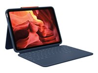 Logitech Rugged Combo 4 - Tastatur og folioveske - Apple Smart connector - QWERTY - Pan Nordic - klassisk blå - for Apple 10.9-inch iPad (10. generasjon); iPad A16 Wi-Fi, A16 Wi-Fi + Cellular 920-011196