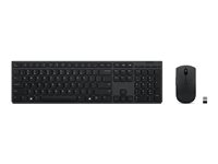 Lenovo Professional - Tastatur- og mussett - trådløs - Bluetooth, 2.4 GHz - QWERTY - amerikansk engelsk - tastsvitsj: Scissor-Key - grå 4X31K03968