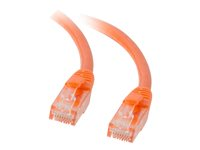 C2G Cat5e Booted Unshielded (UTP) Network Patch Cable - Koblingskabel - RJ-45 (hann) til RJ-45 (hann) - 3 m - UTP - CAT 5e - formstøpt, uten hindringer, flertrådet - oransje 83606