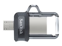 SanDisk Ultra Dual - USB-flashstasjon - 64 GB - USB 3.0 / micro USB SDDD3-064G-G46