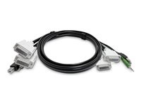 StarTech.com - Adapterkabel - TAA-samsvar - DVI-D, DisplayPort, USB-type B, 3,5 mm telefonjakk til HDMI, DisplayPort, 3,5 mm telefonjakk, USB - passiv SKDVI2HDDP06MMKVM06T