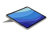 Logitech Combo Touch - Tastatur og folioveske - med styrepute - bakgrunnsbelyst - Apple Smart connector - AZERTY - Fransk - sand - for Apple 11-inch iPad Pro (1. generasjon, 2. generasjon, 3. generasjon) 920-010168