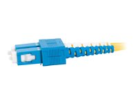 C2G SC-SC 9/125 OS1 Duplex Singlemode PVC Fiber Optic Cable (LSZH) - Koblingskabel - SC-enkeltmodus (hann) til SC-enkeltmodus (hann) - 5 m - fiberoptisk - dupleks - 9 / 125 micron - OS1 - halogenfri - gul 85571