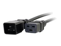 C2G 16 AWG 250 Volt 16 Amp Power Extension Cord - Strømforlengelseskabel - IEC 60320 C20 til IEC 60320 C19 - AC 250 V - 1 m - formstøpt - svart 80622