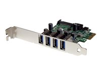 StarTech.com 4-Port PCI Express SuperSpeed USB 3.0 Controller Card with UASP - USB 3.0 Expansion Card with SATA Power (PEXUSB3S4V) - USB-adapter - PCIe - USB 3.0 x 4 - for P/N: BNDTB10GI, BNDTB210GSFP, BNDTB410GSFP, BNDTB4M2E1, BNDTBUSB3142, HBS304A24A PEXUSB3S4V