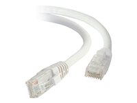 C2G Cat5e Booted Unshielded (UTP) Network Patch Cable - Koblingskabel - RJ-45 (hann) til RJ-45 (hann) - 3 m - UTP - CAT 5e - formstøpt, uten hindringer, flertrådet - hvit 83264