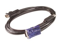 APC - Video- / USB-kabel - USB, HD-15 (VGA) (hann) til HD-15 (VGA) (hann) - 7.6 m - for APC 16 Port Multi-Platform Analog KVM, 8 Port Multi-Platform Analog KVM AP5261