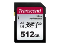 Transcend 340S - Flashminnekort - 256 GB - A2 / Video Class V30 / UHS-I U3 - SDXC UHS-I TS256GSDC340S