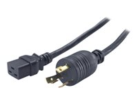 APC - Strømkabel - NEMA L6-30 (hann) til IEC 60320 C19 - 2.44 m - svart - for P/N: SRT10KXLTW, SRT3000XLTW, SRT5KXLTUS, SRT6KXLTUS, SRT6KXLTW, SRT8KXLJ, SRT8KXLTUS AP9896