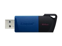 Kingston DataTraveler - USB-flashstasjon - 64 GB - USB 3.2 Gen 1 (en pakke 2) DTXM/64GB-2P