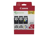 Canon 540L x2/CL-541XL Multipack - 3-pack - Høy ytelse - svart, farge (cyan, magenta, gul) - original - hengeboks - blekkpatron 5224B017