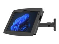 Compulocks Surface Pro 3-7 Space Enclosure Swing Wall Mount - Innhegning - Tyverisikker - for nettbrett - låsbar - høyverdig aluminium - svart - veggmonterbar - for Microsoft Surface Pro 3, Pro 4, Pro 5, Pro 6, Pro 7, Pro 7+ 827B540GEB