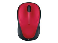 Logitech M235 - Mus - optisk - trådløs - 2.4 GHz - USB trådløs mottaker - rød 910-002496