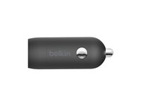 Belkin BoostCharge - Bilstrømadapter - 20 watt - Fast Charge (24 pin USB-C) - svart CCA003BTBK