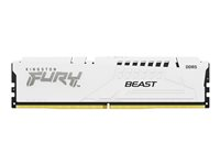 Kingston FURY Beast - DDR5 - modul - 16 GB - DIMM 288-pin - 6400 MHz / PC5-51200 - CL32 - 1.4 V - ikke-bufret - on-die ECC - hvit KF564C32BW-16