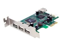 StarTech.com 4 Port PCI Express Low Profile High Speed USB Card - PCIe USB 2.0 Card - PCI-E USB 2.0 Card (PEXUSB4DP) - USB-adapter - PCIe lav profil - USB, USB 2.0 - 4 porter - for P/N: ST4200MINI2 PEXUSB4DP