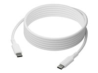 dbramante1928 IT - USB-kabel - 24 pin USB-C (hann) til 24 pin USB-C (hann) - 3 m - USB Power Delivery (100 W) - hvit CB30CCWH7242