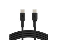 Belkin BoostCharge - USB-kabel - 24 pin USB-C (hann) til 24 pin USB-C (hann) - 2 m - svart CAB003BT2MBK