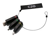 C2G Universal Adapter Ring with Color Coded Connectors - Video/lyd-adaptersett - svart - 4K-støtte 29878