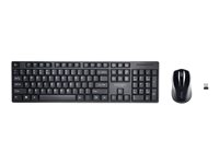 Kensington Pro Fit Low-Profile Desktop Set - Tastatur- og mussett - trådløs - 2.4 GHz - Storbritannia K75230UK