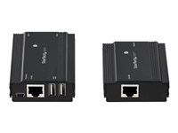 StarTech.com 4 Port USB 2.0 Extender Hub over Single CAT5e/CAT6 Ethernet Cable (RJ45), 330ft (100m), USB Extender Adapter, Externally Powered, 480 Mbps, Metal USB Extender Kit - Power/Link LEDs (USB2004EXT100) - USB-utvider - USB 2.0 - over CAT 5e/6 - opp til 100 m USB2004EXT100