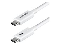 StarTech.com - Thunderbolt-kabel - Thunderbolt 5 (hann) til Thunderbolt 5 (hann) - USB4 / Thunderbolt 3 / Thunderbolt 4 / Thunderbolt 5 / DisplayPort 2.1 - 4K-støtte, 8K-støtte, passiv, USB Power Delivery (240 W) - hvit TBLT5MM50CM240WWH