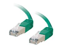 C2G Cat5e Booted Shielded (STP) Network Patch Cable - Koblingskabel - RJ-45 (hann) til RJ-45 (hann) - 10 m - STP - CAT 5e - formstøpt - grønn 83840