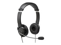 Kensington USB Hi-Fi Headphones with Mic - Hodesett - on-ear - kablet - USB-A - svart K97601WW