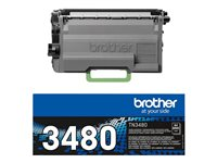 Brother TN3480 - Høy ytelse - svart - original - tonerpatron - for Brother HL-L5000, L5100, L5200, L6200, L6300, L6450, MFC-L5700, L6800, L6900, L6950, L6970 TN3480