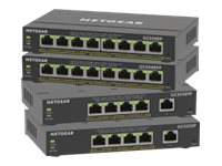 NETGEAR Plus GS305EP - Switch - smart - 5 x 10/100/1000 (4 PoE+) - stasjonær, veggmonterbar - PoE+ (63 W) GS305EP-100PES