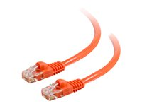 C2G Cat5e Booted Unshielded (UTP) Network Patch Cable - Koblingskabel - RJ-45 (hann) til RJ-45 (hann) - 1.5 m - UTP - CAT 5e - formstøpt, uten hindringer, flertrådet - oransje 83604