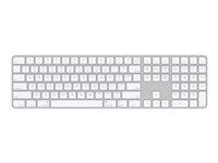 Apple Magic Keyboard with Touch ID and Numeric Keypad - Tastatur - trådløs - Bluetooth, USB-C - QWERTY - Internasjonal engelsk / kanadisk fransk MK2C3Z/A