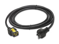 APC - Strømkabel - IEC 60320 C19 til AS/NZS 3112 (hann) - AC 240 V - 15 A - 3 m - svart - Australia - for P/N: SMT2200I-AR, SMT2200R2I-AR, SMT3000I-AR, SMT3000R2I-AR, SMX3000HVTUS, SRT10RMXLIX806 AP8754