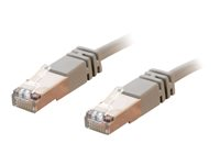 C2G Cat5e Booted Shielded (STP) Network Patch Cable - Koblingskabel - RJ-45 (hann) til RJ-45 (hann) - 50 m - STP - CAT 5e - formstøpt - grå 83759