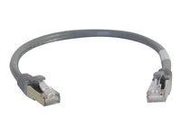 C2G Cat6a Booted Shielded (STP) Network Patch Cable - Koblingskabel - RJ-45 (hann) til RJ-45 (hann) - 3 m - STP - CAT 6a - formstøpt, uten hindringer, flertrådet - grå 89904