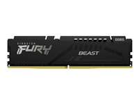 Kingston FURY Beast - DDR5 - sett - 128 GB: 4 x 32 GB - DIMM 288-pin - 5200 MHz / PC5-41600 - CL40 - 1.25 V - ikke-bufret - on-die ECC - svart KF552C40BBK4-128