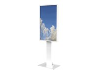 HI-ND Floorstand Glass with Casing 55" - Stativ - for digitalsignerings-LCD-panel - metall, glass - hvit, RAL 9003 - skjermstørrelse: 55" - monteringsgrensesnitt: 200 x 200 mm - plassering på gulv - for LG 55XS2, 55XS4 FS5525-5001-01