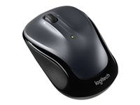 Logitech M325s - Mus - høyre- og venstrehåndet - optisk - 5 knapper - trådløs - 2.4 GHz - USB trådløs mottaker - mørk grå 910-006812