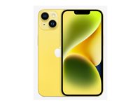 Apple iPhone 14 - 5G smartphone - dobbelt-SIM / Internminne 128 GB - OLED-display - 6.1" - 2532 x 1170 piksler - 2x bakkameraer 12 MP, 12 MP - front camera 12 MP - gul MR3X3QN/A