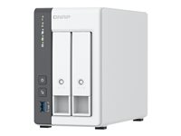 QNAP TS-216G - NAS-server - 2 brønner - 12 TB - SATA 6Gb/s - HDD 6 TB x 2 - RAID JBOD, RAID 0, 1 - RAM 4 GB - 2.5 Gigabit Ethernet - iSCSI støtte K/TS-216G+2XMN10ADA400ES