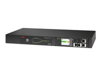 APC Netshelter Rack Automatic Transfer Switch AP4450A - Redundant switch (kan monteres i rack) - AC 100/120 V - 1440 VA - enkeltfase - USB, Ethernet 10/100/1000 - utgangskontakter: 10 - 1U - 2.44 m kabel - svart AP4450A